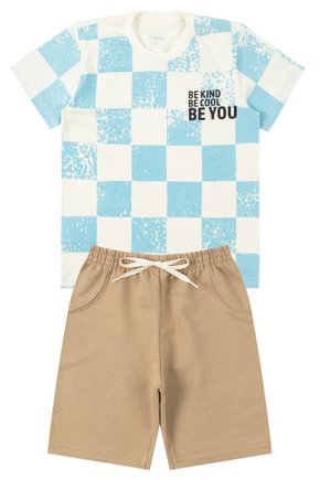 Conjunto Infantil Masculino Meia Malha/Moletinho Be Cool - Moda Love