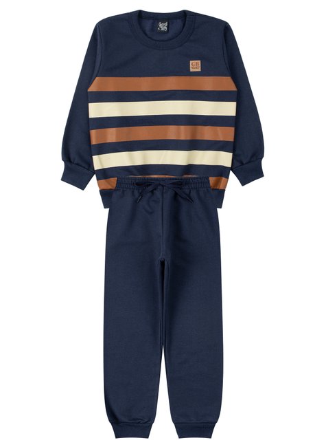 conjunto infantil masculino moletom peluciado estilo good boy