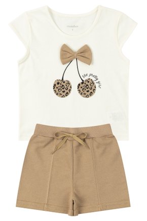 Conjunto Infantil Feminino Meia Malha/Moletinho Pretty Girl - Moda Love