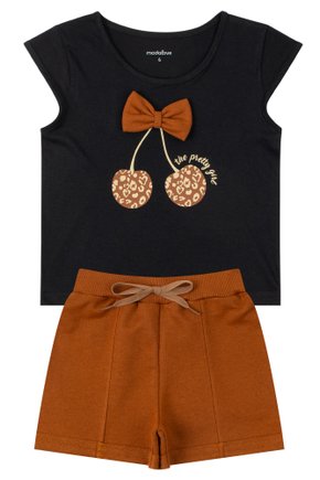 Conjunto Infantil Feminino Meia Malha/Moletinho Pretty Girl - Moda Love
