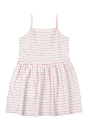 Vestido Infantil Feminino Meia Malha Rotativa Listras - Moda Love