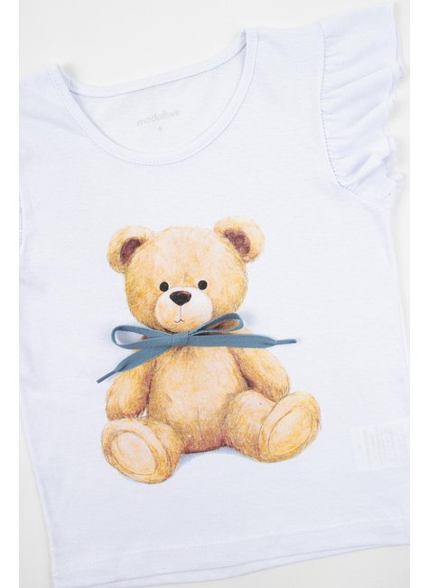 conjunto infantil feminino meia malhasuplex sublimado bear moda love 4