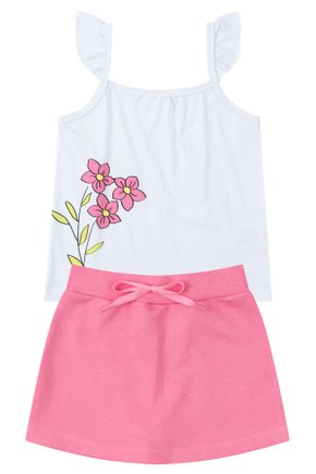 Conjunto Infantil Feminino Meia Malha/Moletinho Delicada - Moda Love
