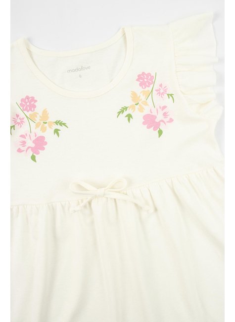 vestido infantil feminino meia malha flowers moda love 2