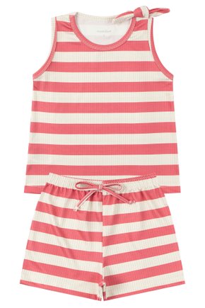 Conjunto Infantil Feminino Suplex Sublimado Listras - Moda Love