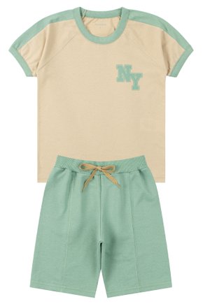 Conjunto Infantil Masculino Meia Malha/Moletinho NY - Moda Love
