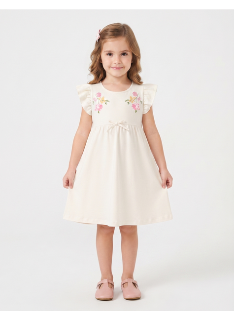 vestido infantil feminino meia malha flowers moda love 2