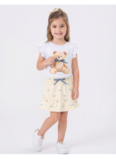 conjunto infantil feminino meia malhasuplex sublimado bear moda love 2
