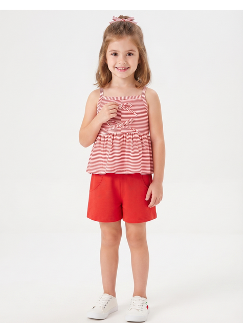 conjunto infantil feminino suplex sublimadomoletinho listras moda love