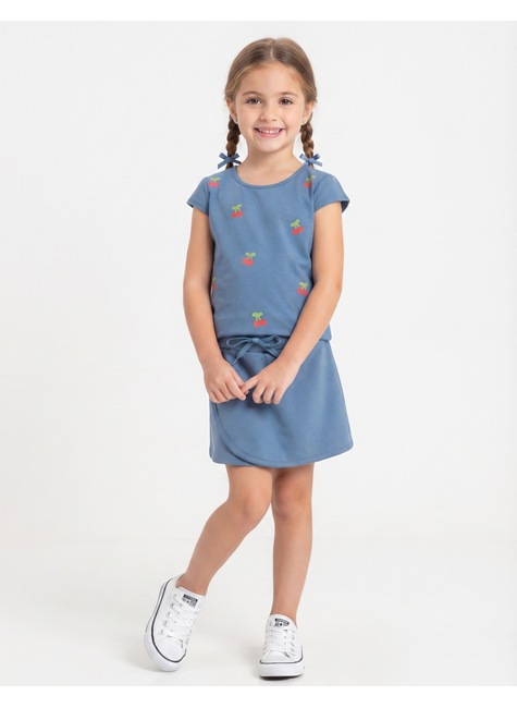 conjunto infantil feminino meia malhamoletinho cerejas moda love