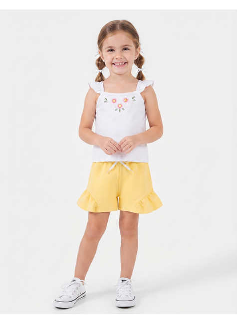 conjunto infantil feminino meia malhamoletinho florzinhas moda love