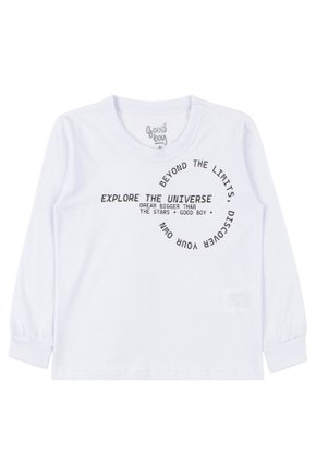 Camiseta Manga Longa Infantil Masculino Meia Malha Estilo - Good Boy
