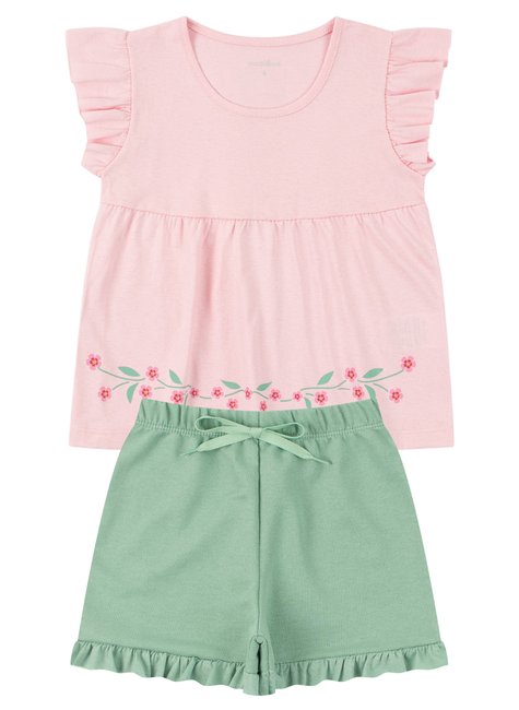 conjunto infantil feminino meia malhamoletinho bela moda love