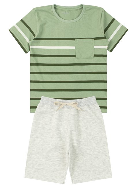 conjunto infantil masculino meia malhamoletinho listras moda love