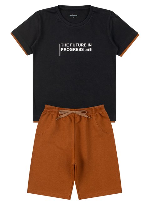 conjunto infantil masculino meia malhamoletinho progress moda love 11