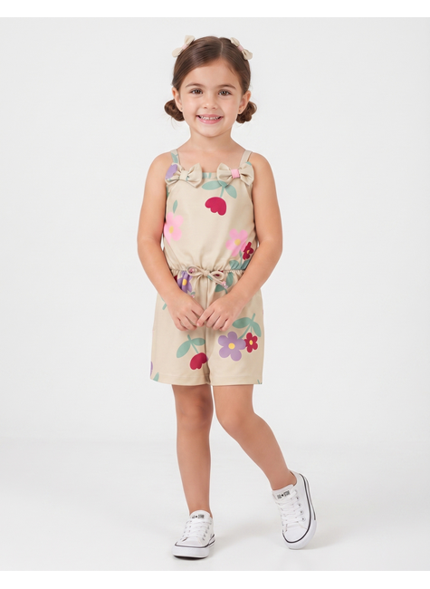 macacao infantil feminino suplex sublimado pretty moda love