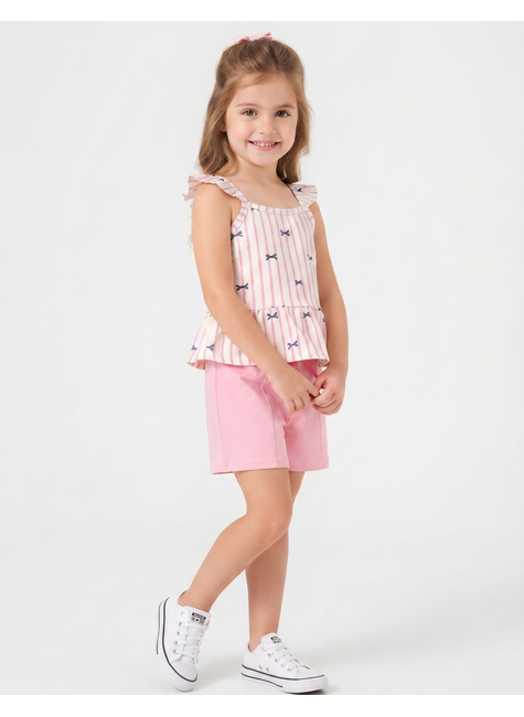 conjunto infantil feminino suplex sublimadomoletinho lacinhos moda love