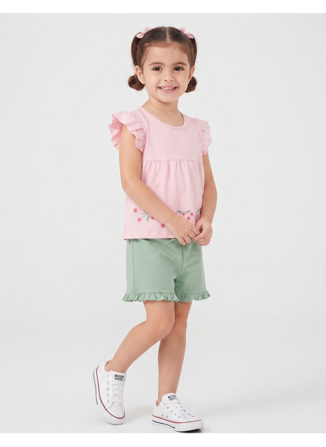 conjunto infantil feminino meia malhamoletinho bela moda love