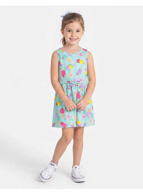 vestido infantil feminino suplex sublimado summer menina doce
