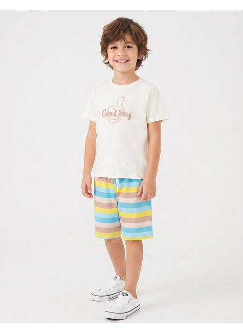 conjunto infantil masculino meia malhamoletinho sublimado bom garoto good boy