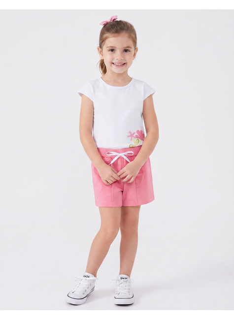 conjunto infantil feminino meia malhamoletinho flor moda love 2