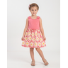 vestido infantil feminino meia malhasuplex sublimado flores menina doce