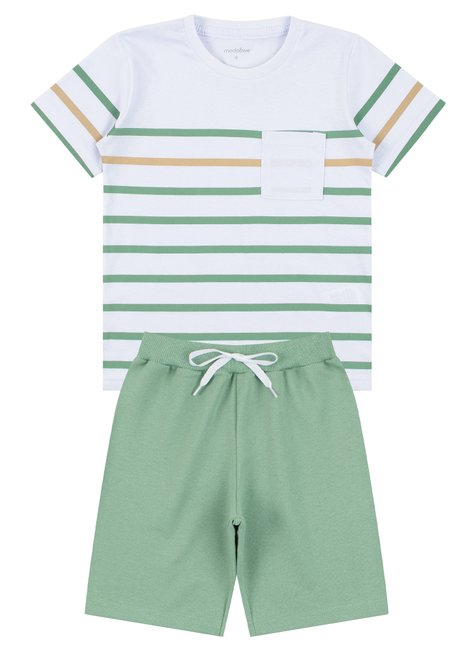 conjunto infantil masculino meia malhamoletinho listras moda love
