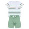 conjunto infantil masculino meia malhamoletinho listras moda love