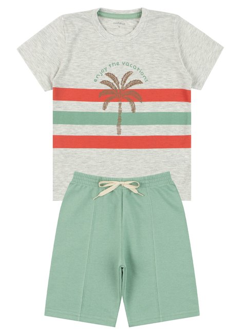 conjunto infantil masculino meia malhamoletinho vacations moda love 6