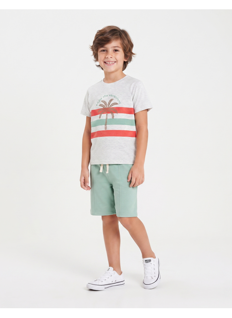 conjunto infantil masculino meia malhamoletinho vacations moda love 3