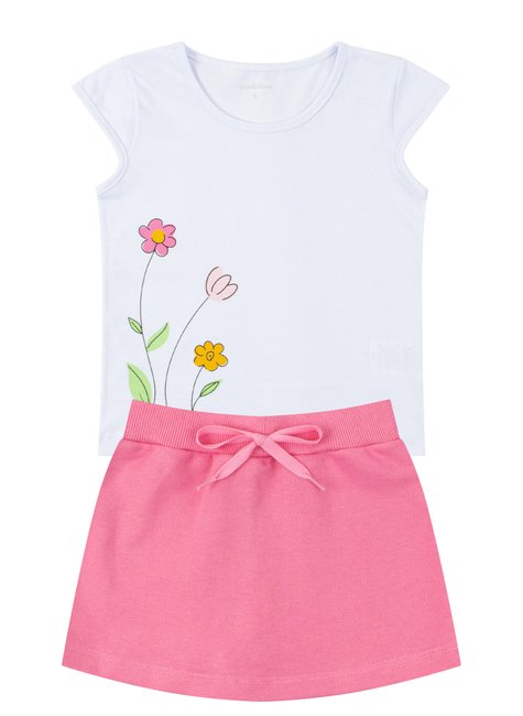 conjunto infantil feminino meia malhamoletinho flowers moda love 6