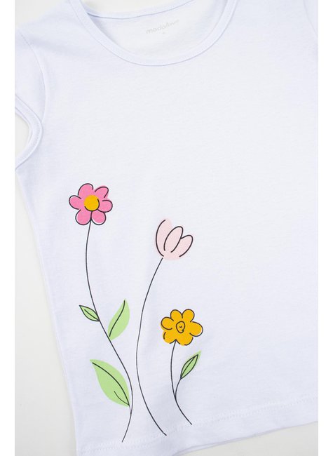 conjunto infantil feminino meia malhamoletinho flowers moda love 9