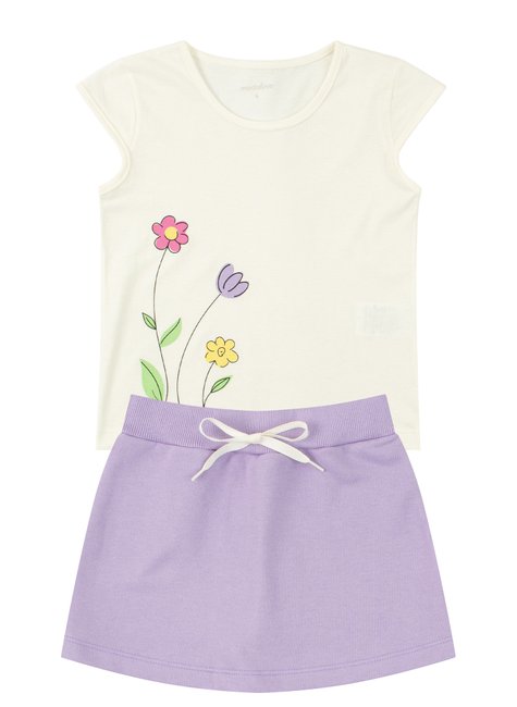 conjunto infantil feminino meia malhamoletinho flowers moda love 11