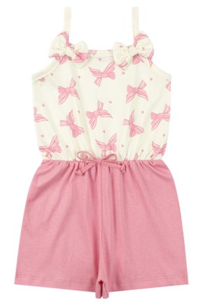 Macacão Infantil Feminino Suplex Sublimado/Meia Malha Pretty - Moda Love