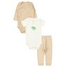 kit body bebe 3 pecas suedine dinos moda love