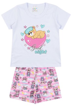 Pijama Infantil Feminino Meia Malha/Meia Malha Poliéster Sublimada Good Night - Primo's Gueda