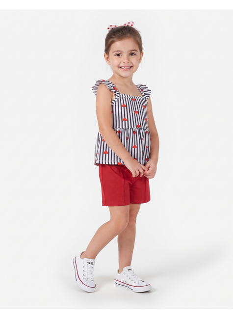 conjunto infantil feminino suplex sublimadomoletinho coracoes menina doce