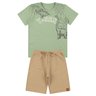 conjunto infantil masculino meia malhamoletinho t rex mino s 11