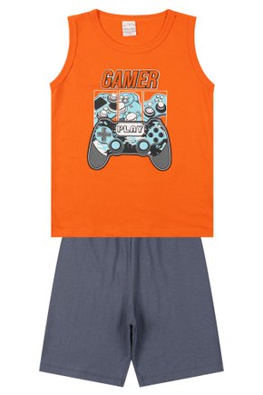 Pijama Juvenil Masculino Meia Malha Gamer - Primo's Gueda