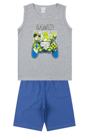 Pijama Juvenil Masculino Meia Malha Gamer - Primo's Gueda