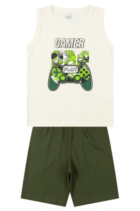 Pijama Juvenil Masculino Meia Malha Gamer - Primo's Gueda