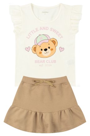 Conjunto Infantil Feminino Meia Malha/Moletinho Bear Club - Moda Love