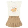 conjunto infantil feminino meia malhamoletinho bear club moda love 6