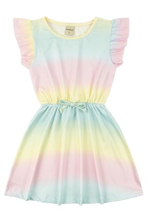 Vestido Infantil Feminino Suplex Sublimado Cores - Moda Love