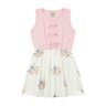 vestido infantil feminino meia malhasuplex sublimado flowers moda love