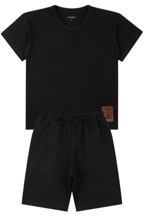 Conjunto Infantil Masculino Meia Malha/Moletinho Salty Vibes - Moda Love