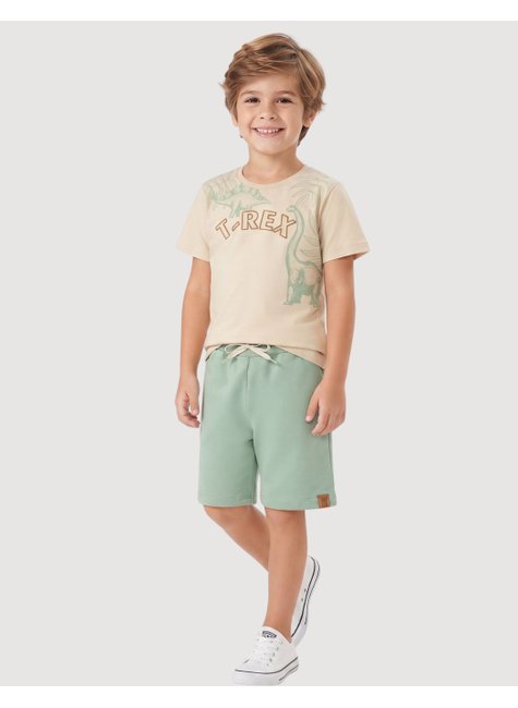 conjunto infantil masculino meia malhamoletinho t rex mino s 2