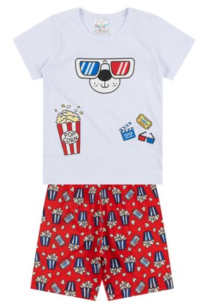 Pijama Infantil Masculino Meia Malha/Meia Malha Poliéster Sublimada Pop Corn - Primo's Gueda