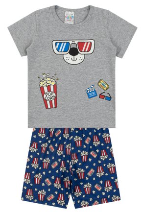 Pijama Infantil Masculino Meia Malha/Meia Malha Poliéster Sublimada Pop Corn - Primo's Gueda