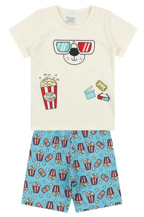 Pijama Infantil Masculino Meia Malha/Meia Malha Poliéster Sublimada Pop Corn - Primo's Gueda